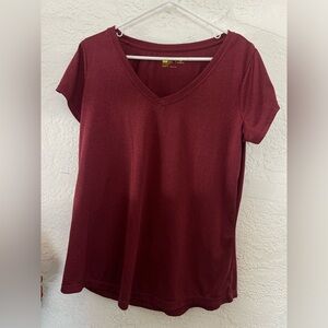 Xersion Burgundy Women’s V-Neck Tee (L)